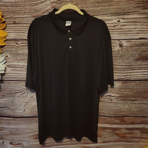 Hanes short Sleeve Polo black men's XL NWOT - Picture 1 of 4